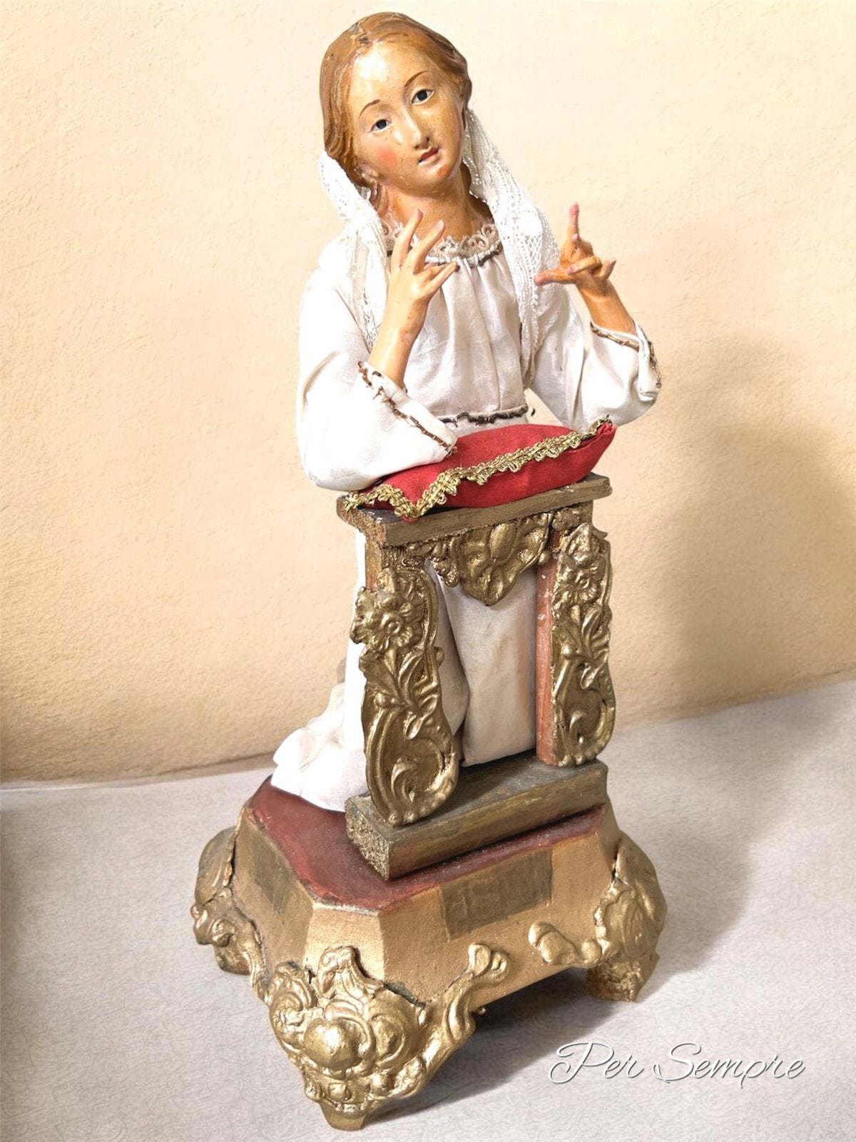 Per Sempre, Prachtige Zeldzame Knielende Chreche Madonna, Ophalen of Verzenden