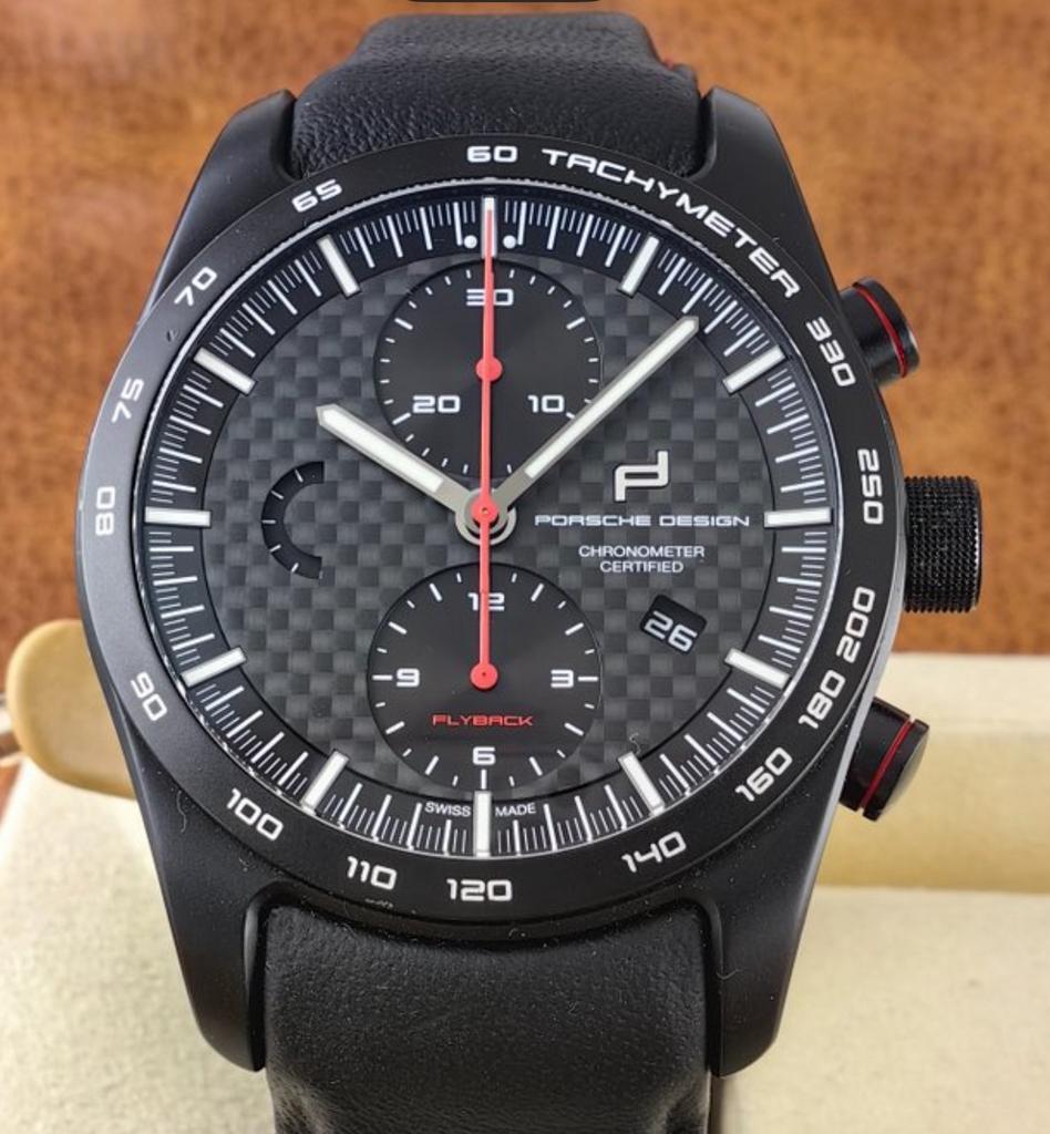 Porsche Design Chronotimer Series 1 Flyback Special Edition, Ophalen, Zo goed als nieuw, Leer, Overige merken