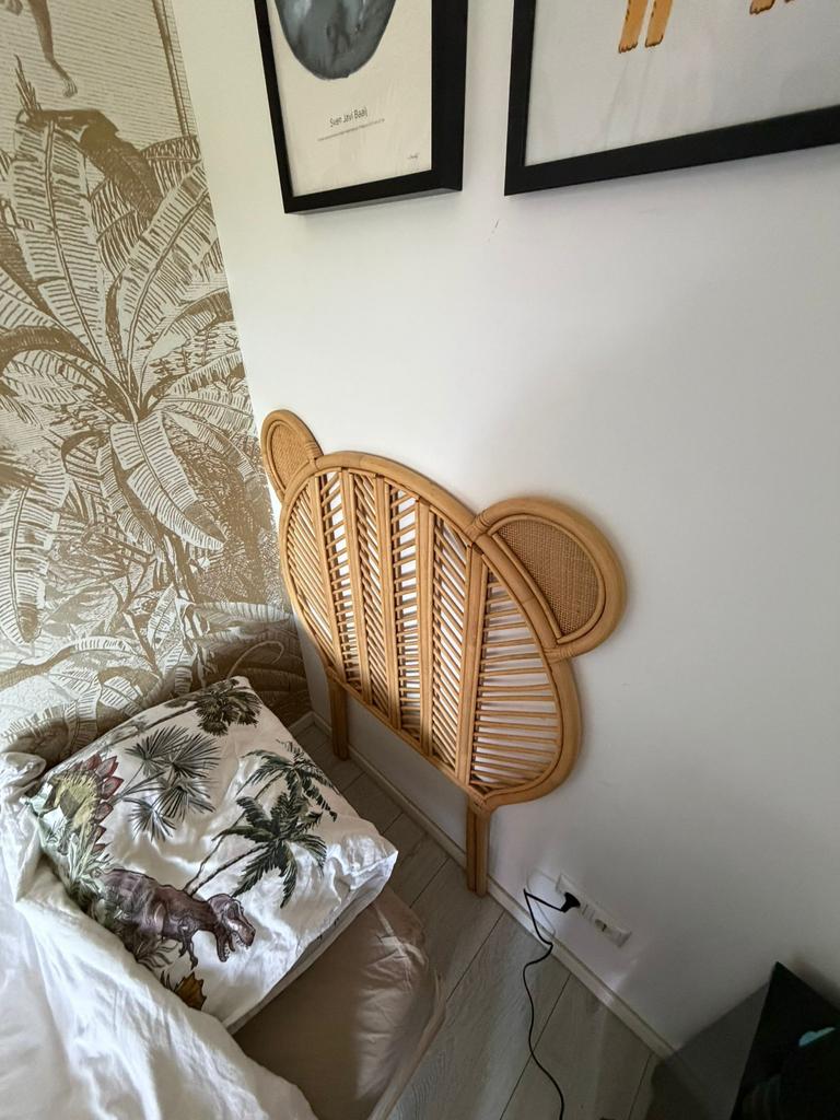 Bedframe & hoofdbord, Ophalen, Zo goed als nieuw, 180 cm of meer, 85 tot 100 cm