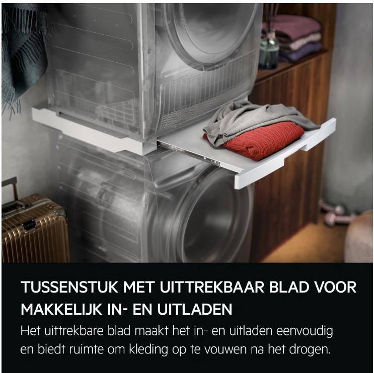AEG Stapelkit met uitschuifbarelegplank  / Stacking kit AEG, Witgoed en Apparatuur, Onderdelen en Toebehoren, Ophalen of Verzenden
