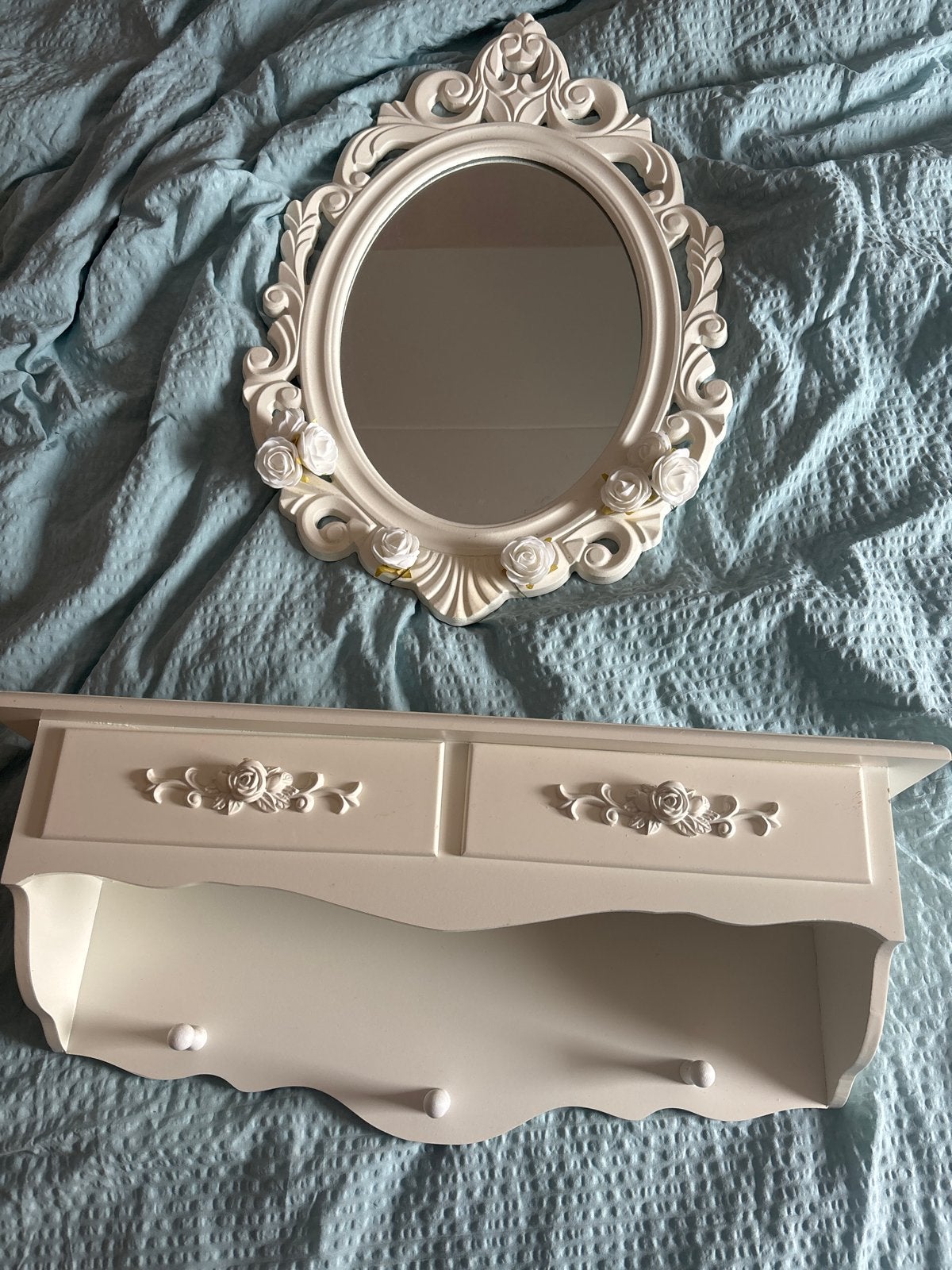 Decoratieve spiegel en wandplank, Ophalen, Gebruikt, Minder dan 100 cm, Ovaal