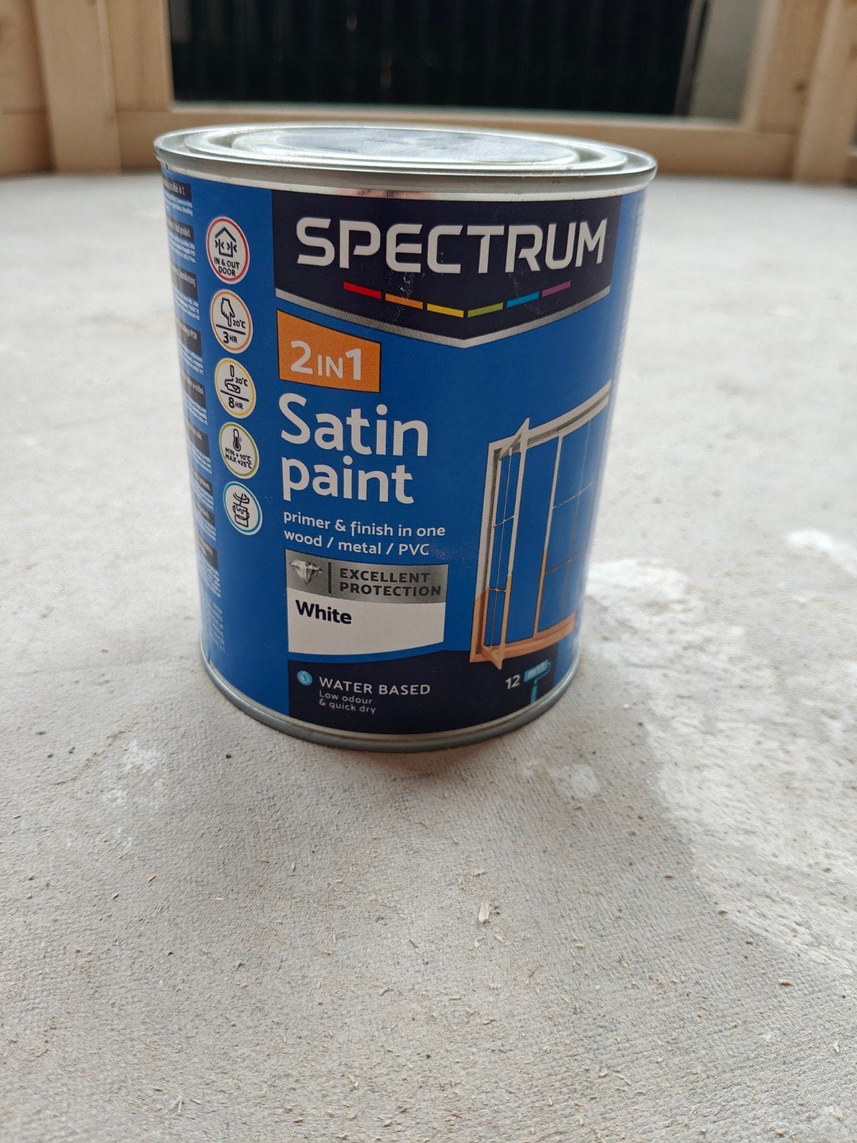 Spectrum 2-in-1 Satijnverf Wit - Primer & Afwerking, Ophalen, Nieuw