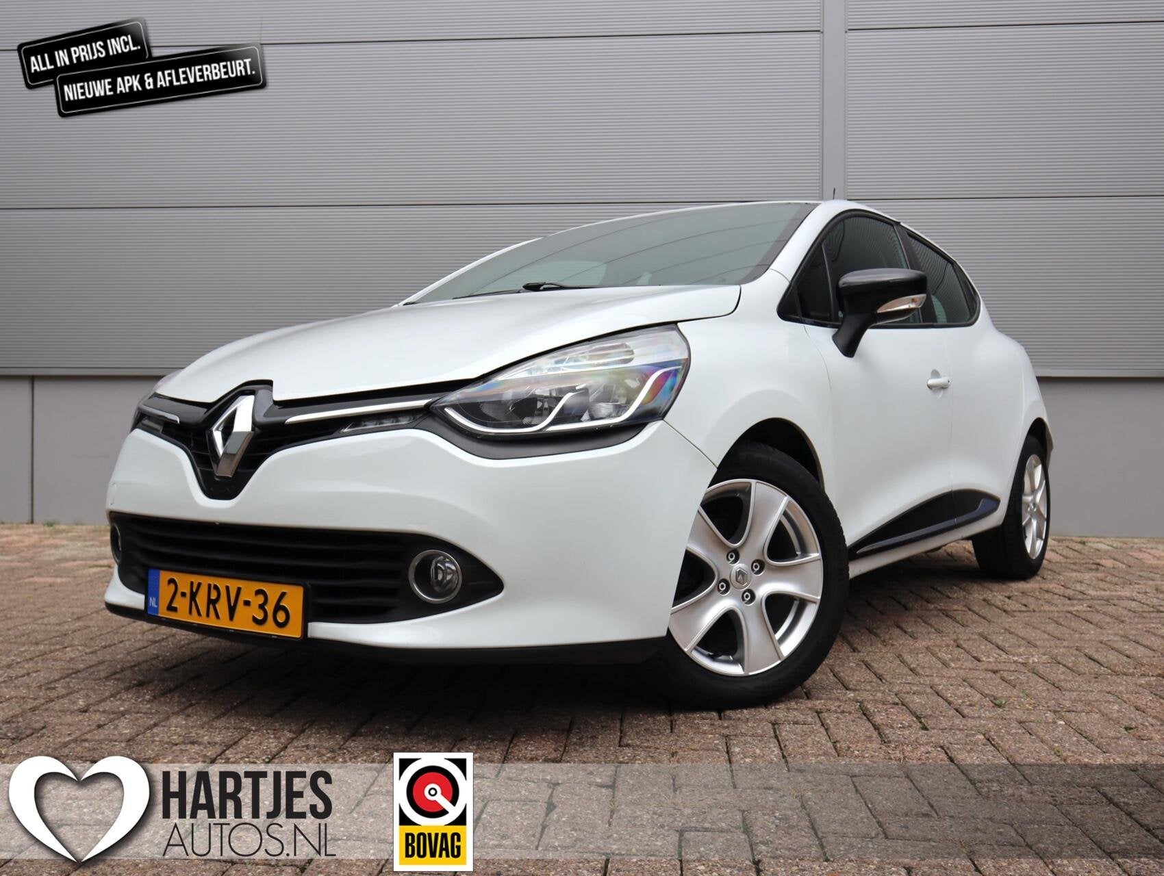 Renault Clio 0.9 TCe Dynamique 5drs. (Vol-Opties!) NL-auto, Voorwielaandrijving, 540 kg, Met garantie (alle), Wit