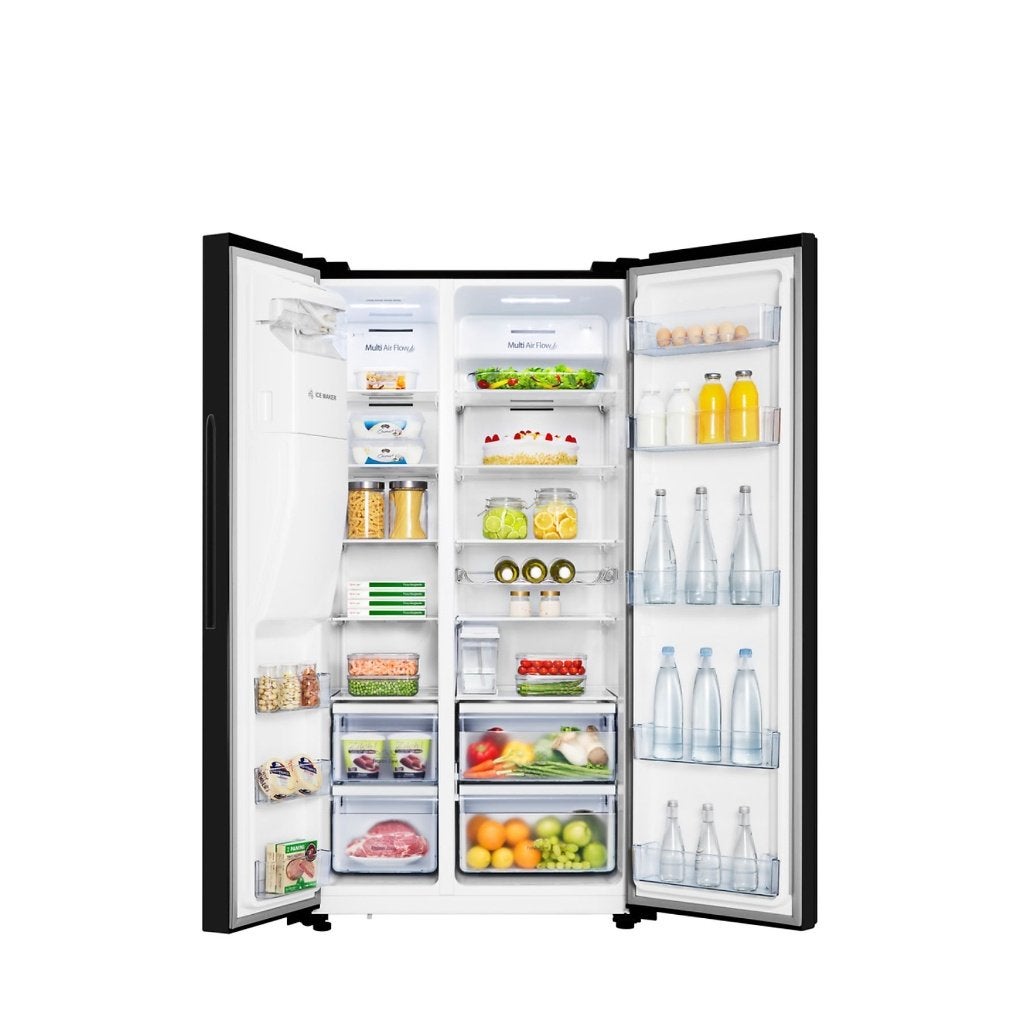 HISENSE RS694N4TFE - Amerikaanse koelkast - 40% KORTING, Ophalen, 60 cm of meer, -, Met aparte vriezer