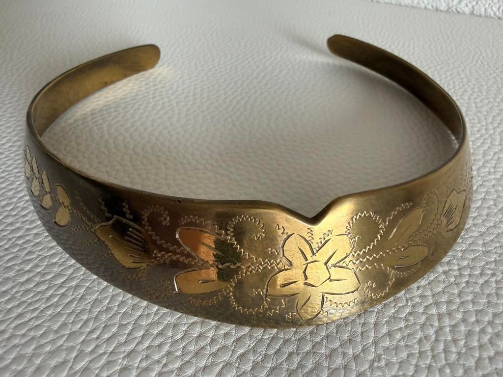 Q401/Vintage prachtige koperen Zeldzame SPANG ketting, Overige materialen, Gebruikt, Overige kleuren, Verzenden