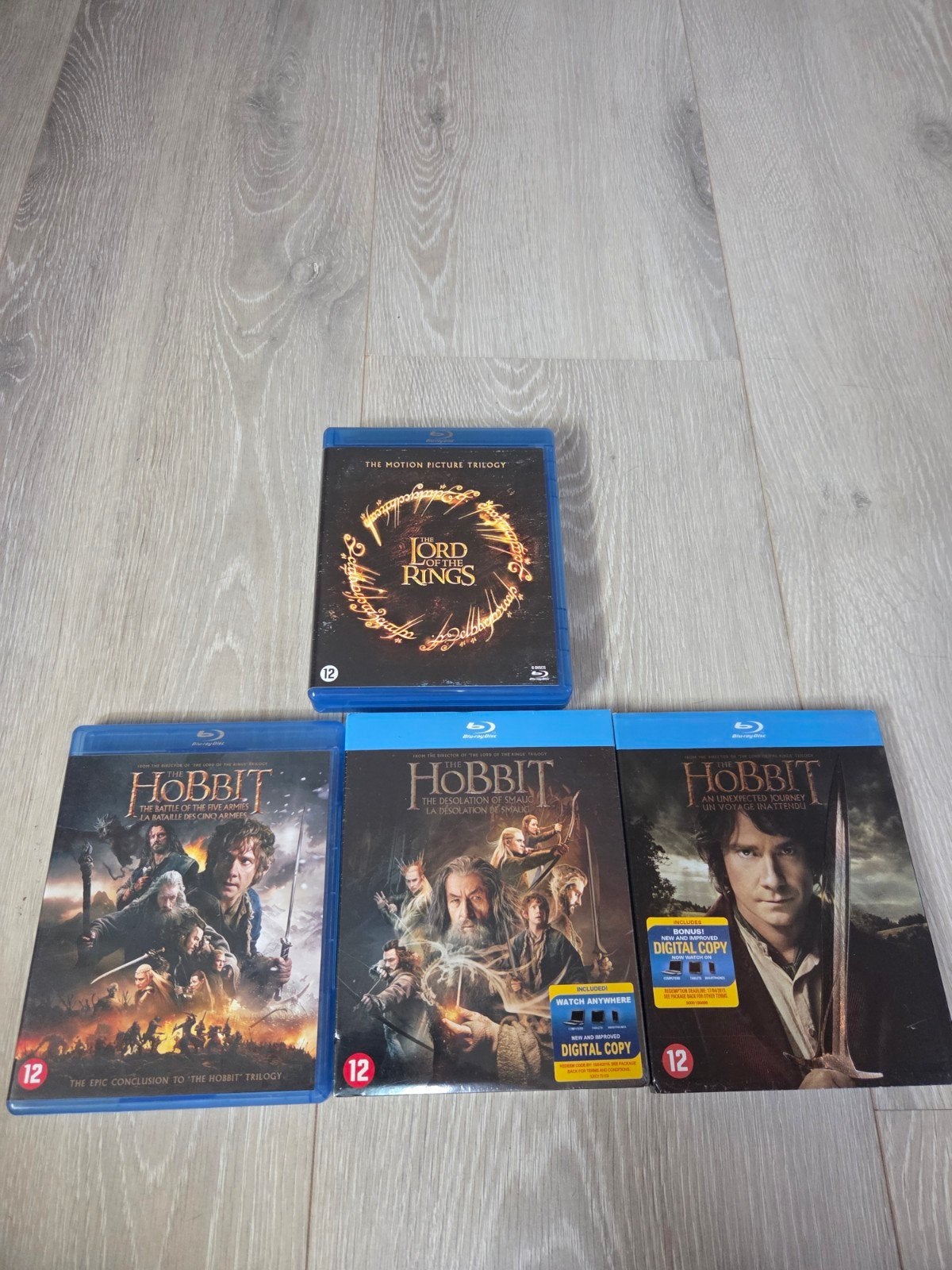 Blu-ray - The Hobbit 3x + boxset Lord of the Rings, Cd's en Dvd's, Blu-ray, Ophalen of Verzenden, Gebruikt, Actie, Boxset