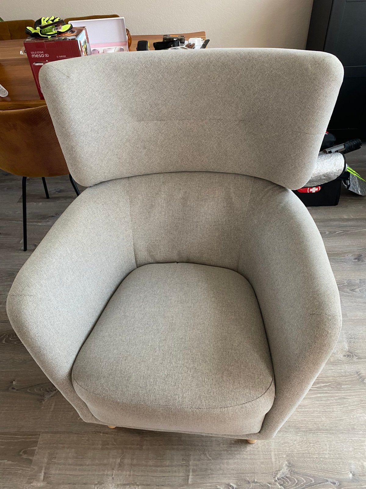 Ikea oskarshamn stoel grijs, Huis en Inrichting, Ophalen, Zo goed als nieuw, 75 tot 100 cm, 50 tot 75 cm