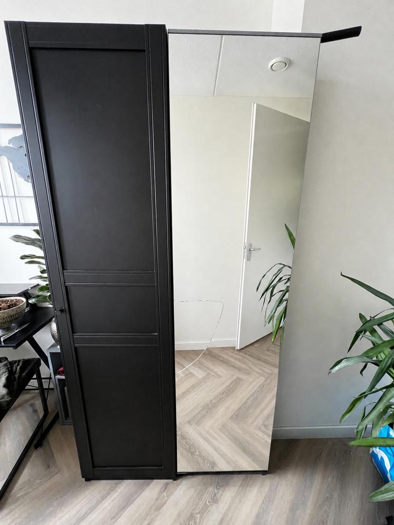 IKEA PAX kast met spiegeldeur (gescheurd), Gebruikt, 100 tot 150 cm, 200 cm of meer, Ophalen of Verzenden