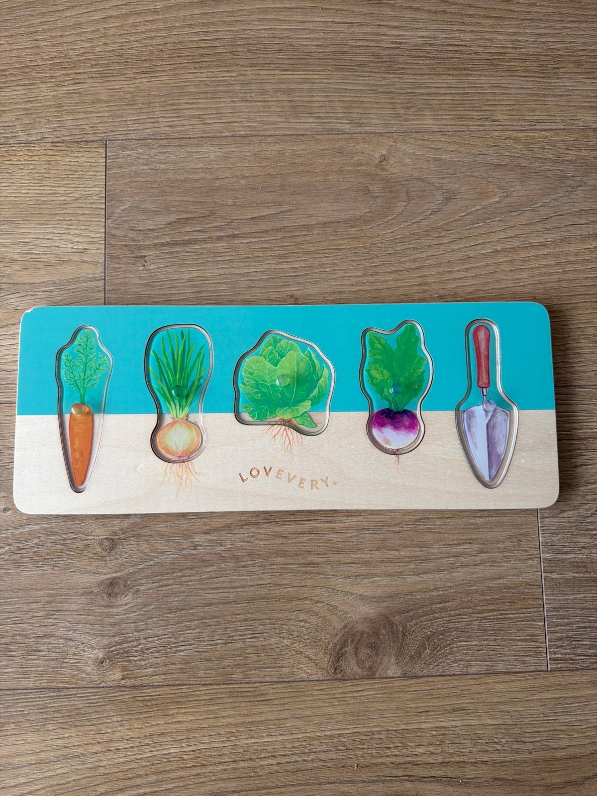Lovevery Houten Groenten Puzzel - Zo Goed als Nieuw, Ophalen of Verzenden, Zo goed als nieuw, Overige typen