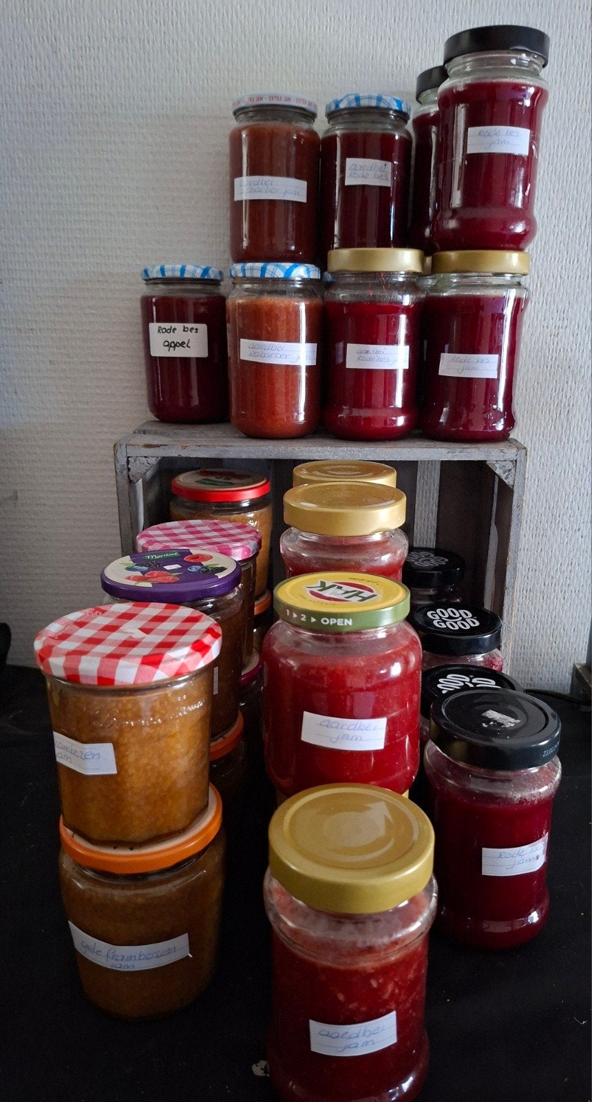 biologische jam meerdere soorten, Ophalen