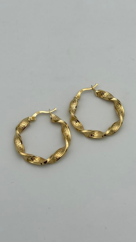 Mooie 14 karaat goud fokkels versace model, Sieraden, Tassen en Uiterlijk, Oorbellen, Nieuw, Ophalen of Verzenden, Nvt, Nvt