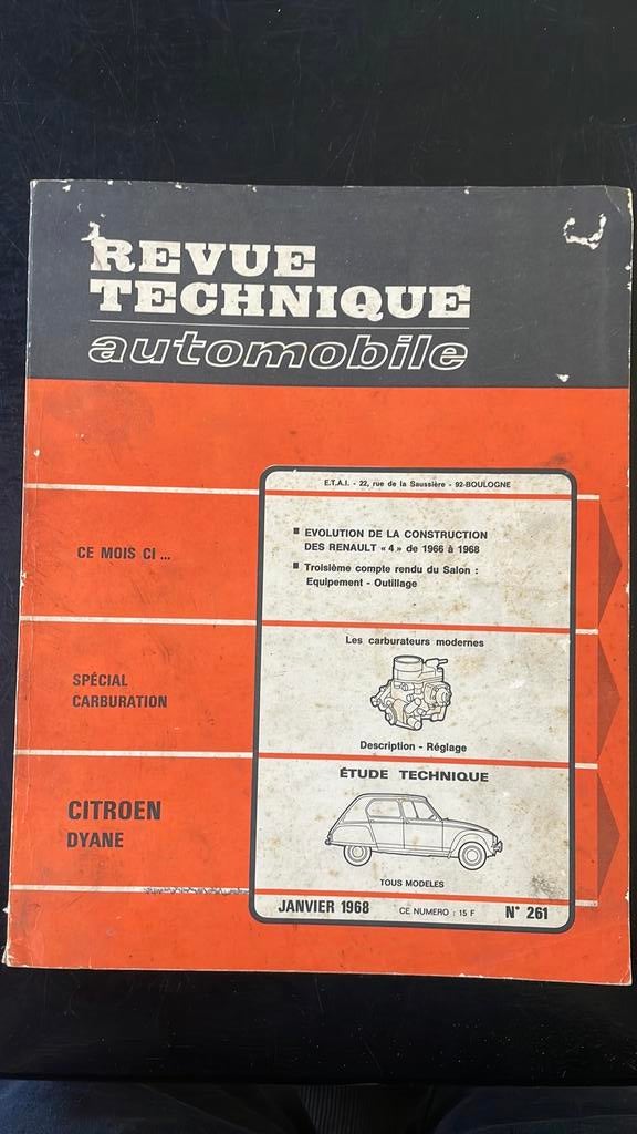 Revue Technique Citroën Dyane 1968, Ophalen of Verzenden, Zo goed als nieuw, Citroën