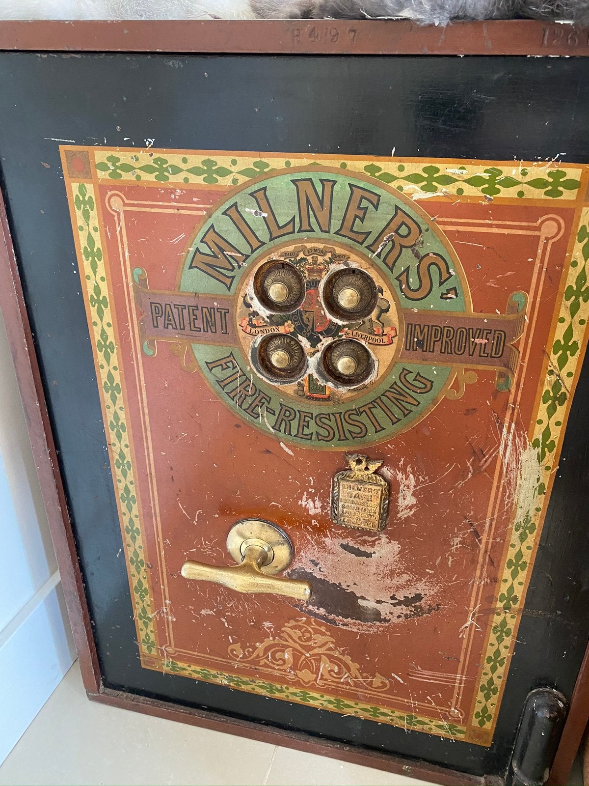 Milners Antieke Kluis Safe Strongbox, Ophalen, Gebruikt