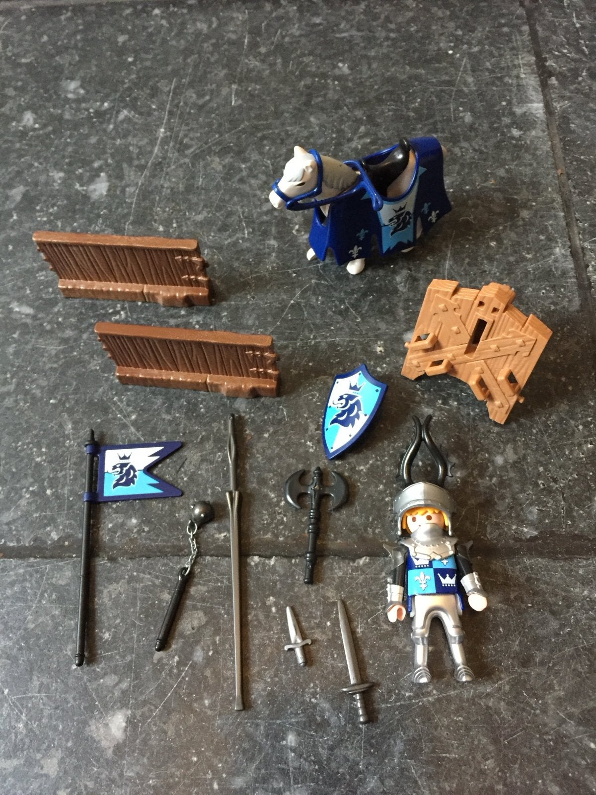 Playmobil 5356 Ridder met paard en accessoires + handleiding, Gebruikt, Complete set, Figuren, Historisch