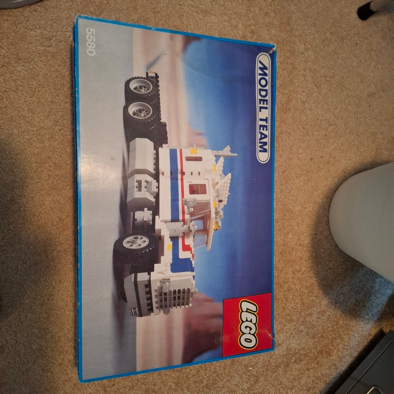 Lego Model Team 5580 Highway Rig Vrachtwagen (1986), Ophalen of Verzenden, Gebruikt