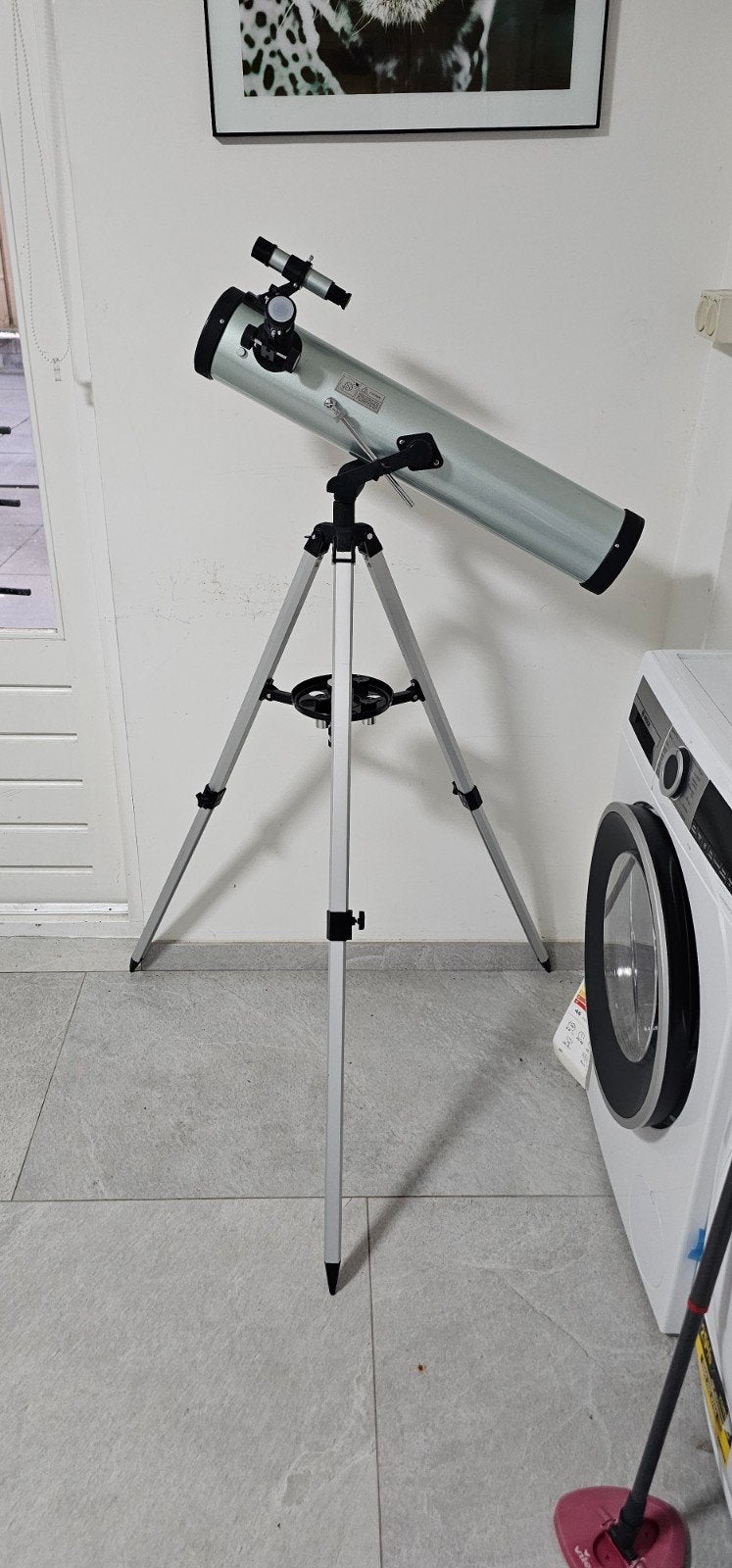 Tele Science Telescoop 350 Power 76mm - Zo goed als nieuw, Audio, Tv en Foto, Ophalen, Lenzentelescoop (refractor), 80 tot 200 mm