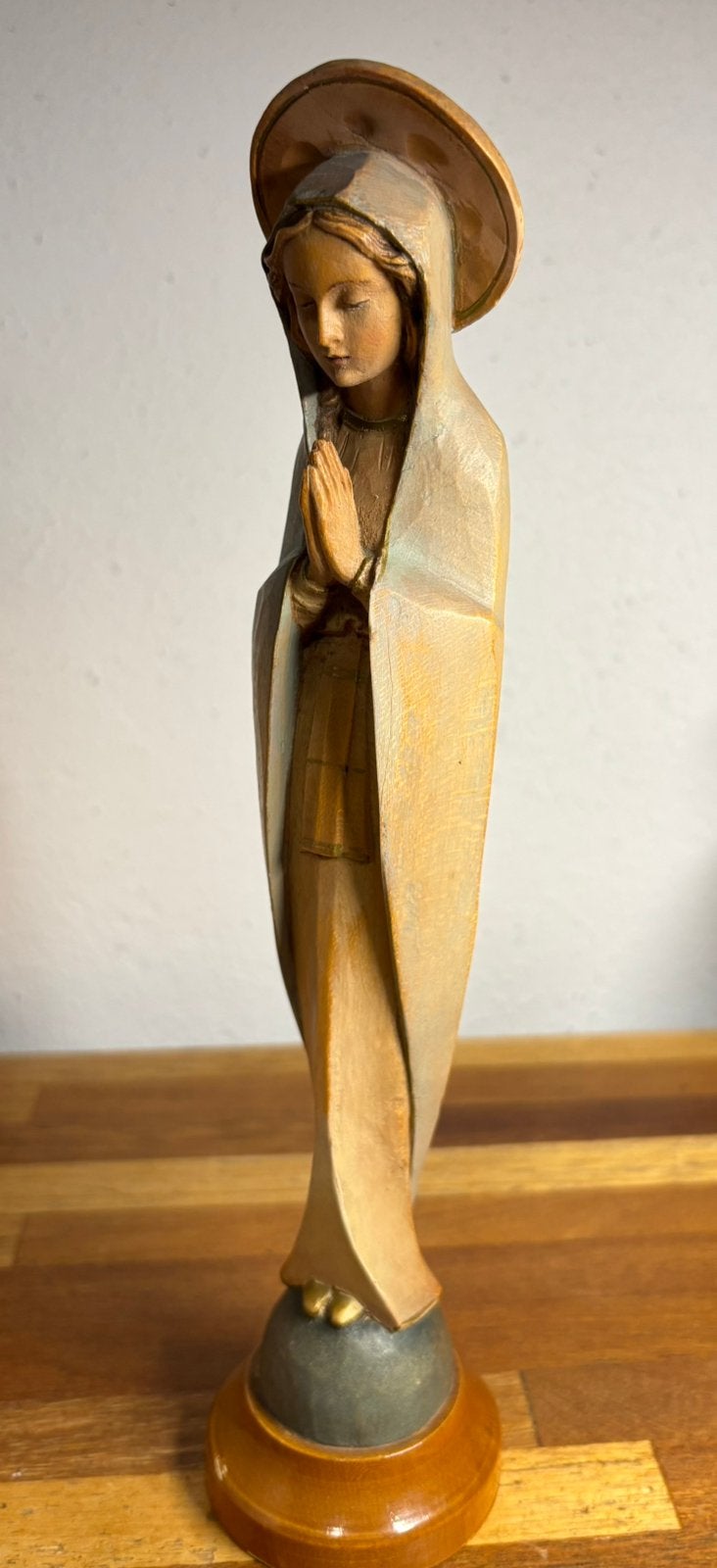 Hout Maria beeldje (merk Anri Italy), Ophalen of Verzenden, 20 - 50 cm, Hout, Europa