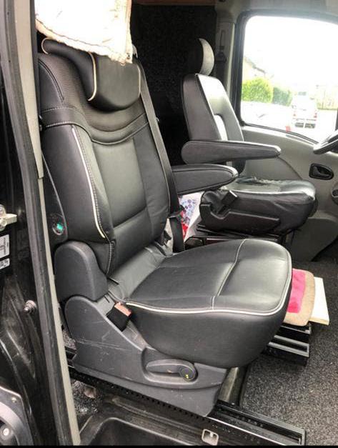Alleen vandaag : mooi setje camperstoelen zwart leer 3pgorde, Auto-onderdelen, Interieur en Bekleding, Ophalen