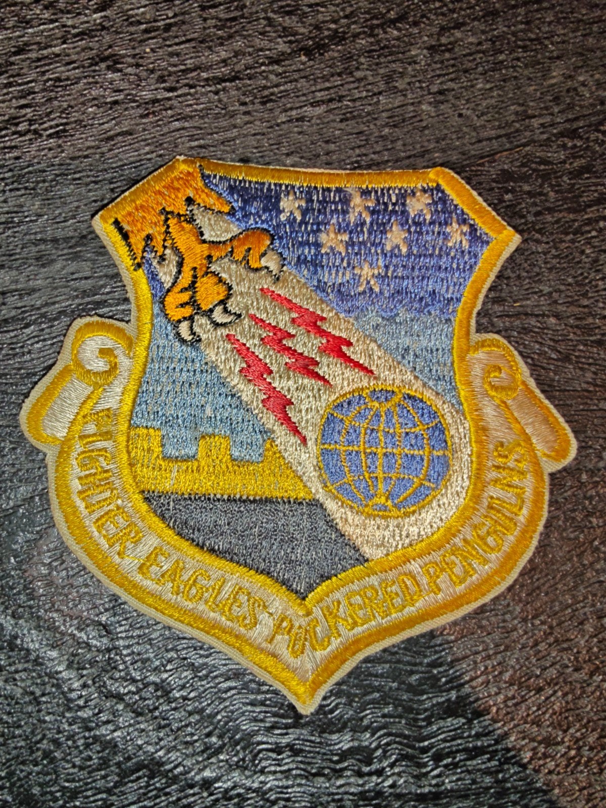 USAF Fighter Eagles Puckered Penguins Patch .., Ophalen of Verzenden, Luchtmacht, Amerika, Embleem of Badge