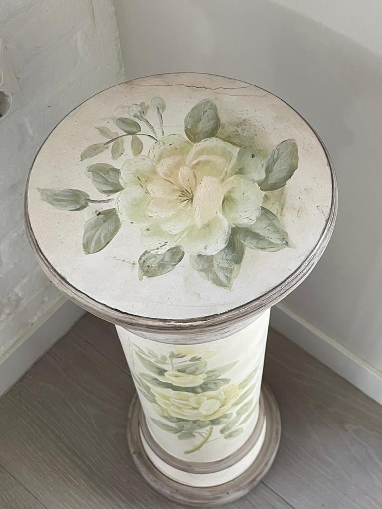 Mooie beschilderde pilaar van Claire en Eef. Bloemen, Huis en Inrichting, Ophalen, Gebruikt