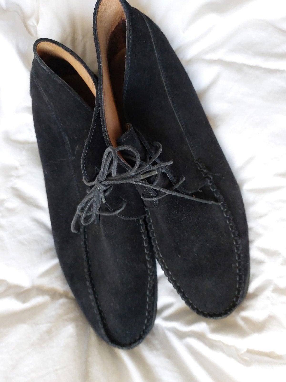Zeer mooie zwart suède halfhoge herenschoenen mt.43, Kleding | Heren, Ophalen, Zo goed als nieuw, Zwart