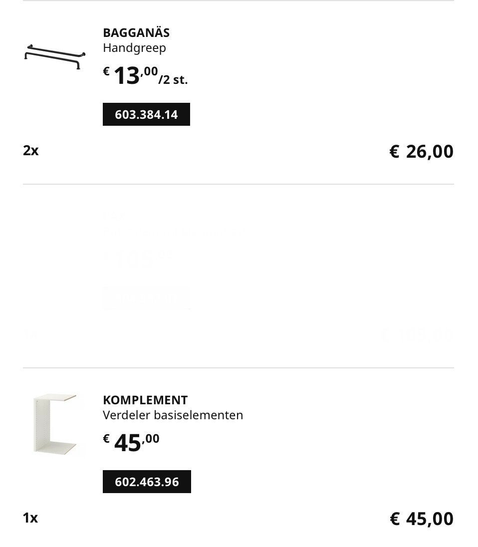 Foto 5 van Ikea pax kast wit met meerdere elementen/ accessoires