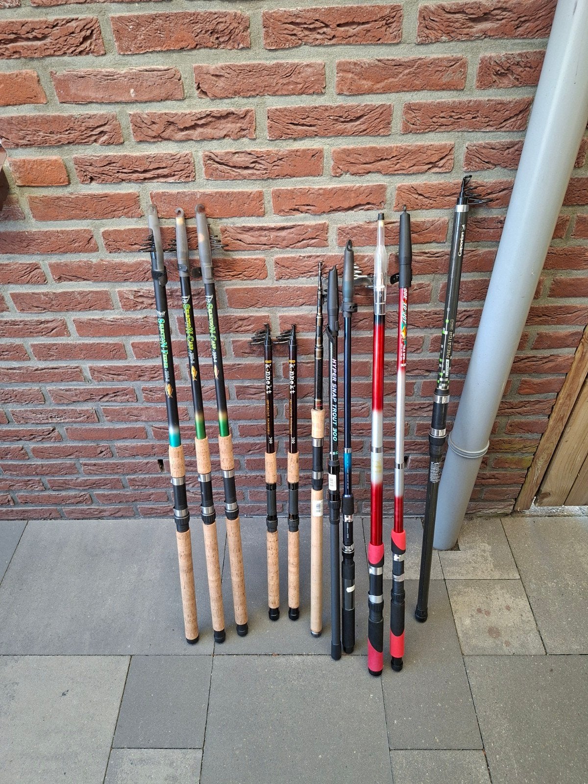 Partij Nieuwe of zo goed als Nieuwe Telescoop werphengels., Watersport en Boten, Ophalen of Verzenden, Nieuw, Werphengel