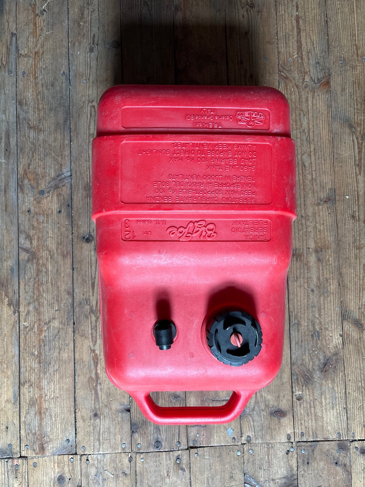 Rode draagbare brandstoftank 12L, Watersport en Boten, Ophalen, Gebruikt, Motor en Techniek