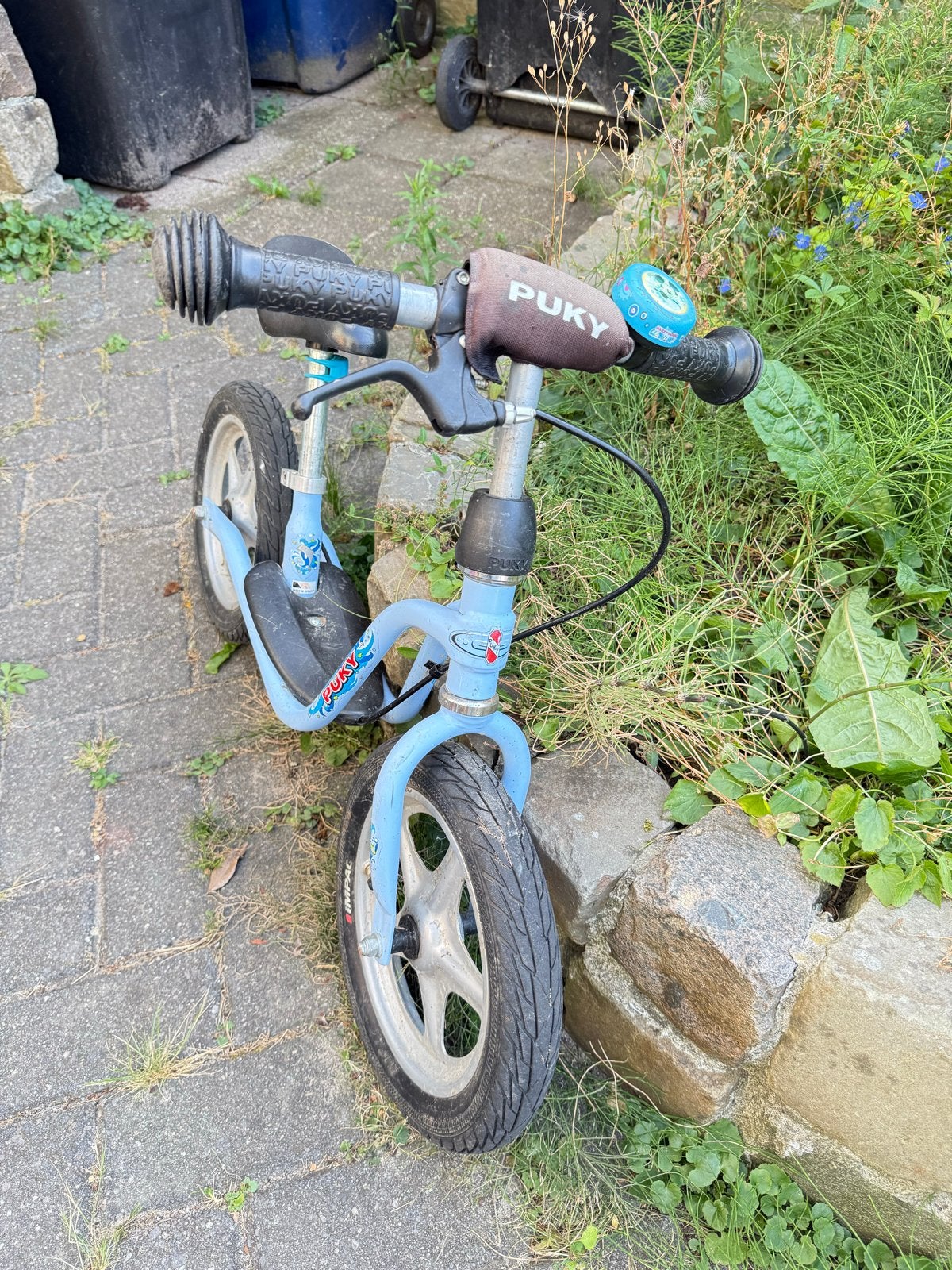 Puky loopfiets blauw, 12 inch, met handrem, Ophalen, Gebruikt, Velgrem, 16 tot 20 inch