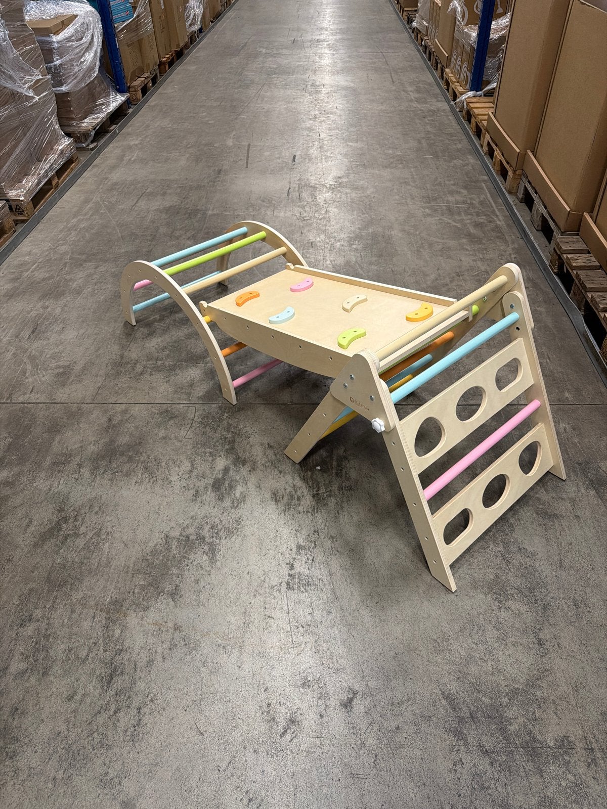 Houten Klimrek / Klimset met Kussen, Kinderen en Baby's, Speelgoed | Houten speelgoed, Ophalen, Zo goed als nieuw, Overige typen