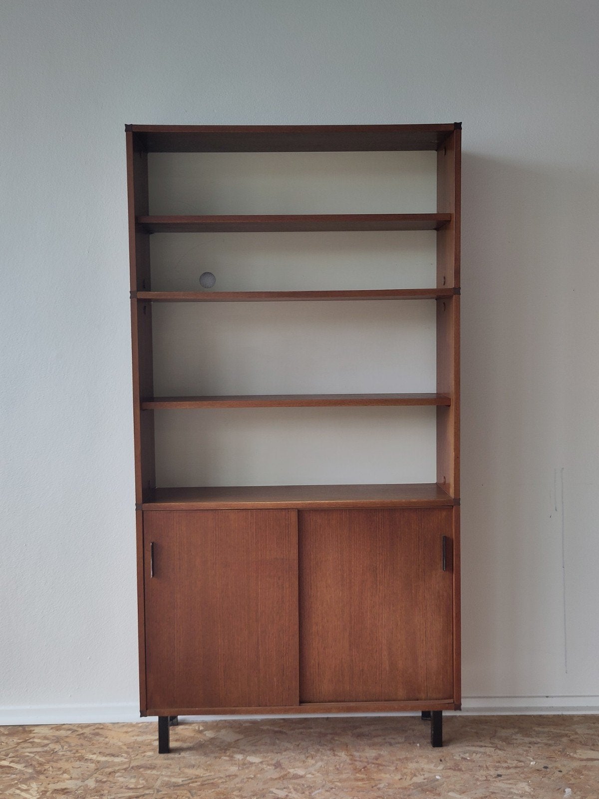 Vintage kast Pastoe boekenkast made to measure teak hout, ., Teakhout, ., Dutch design scandi Zweeds