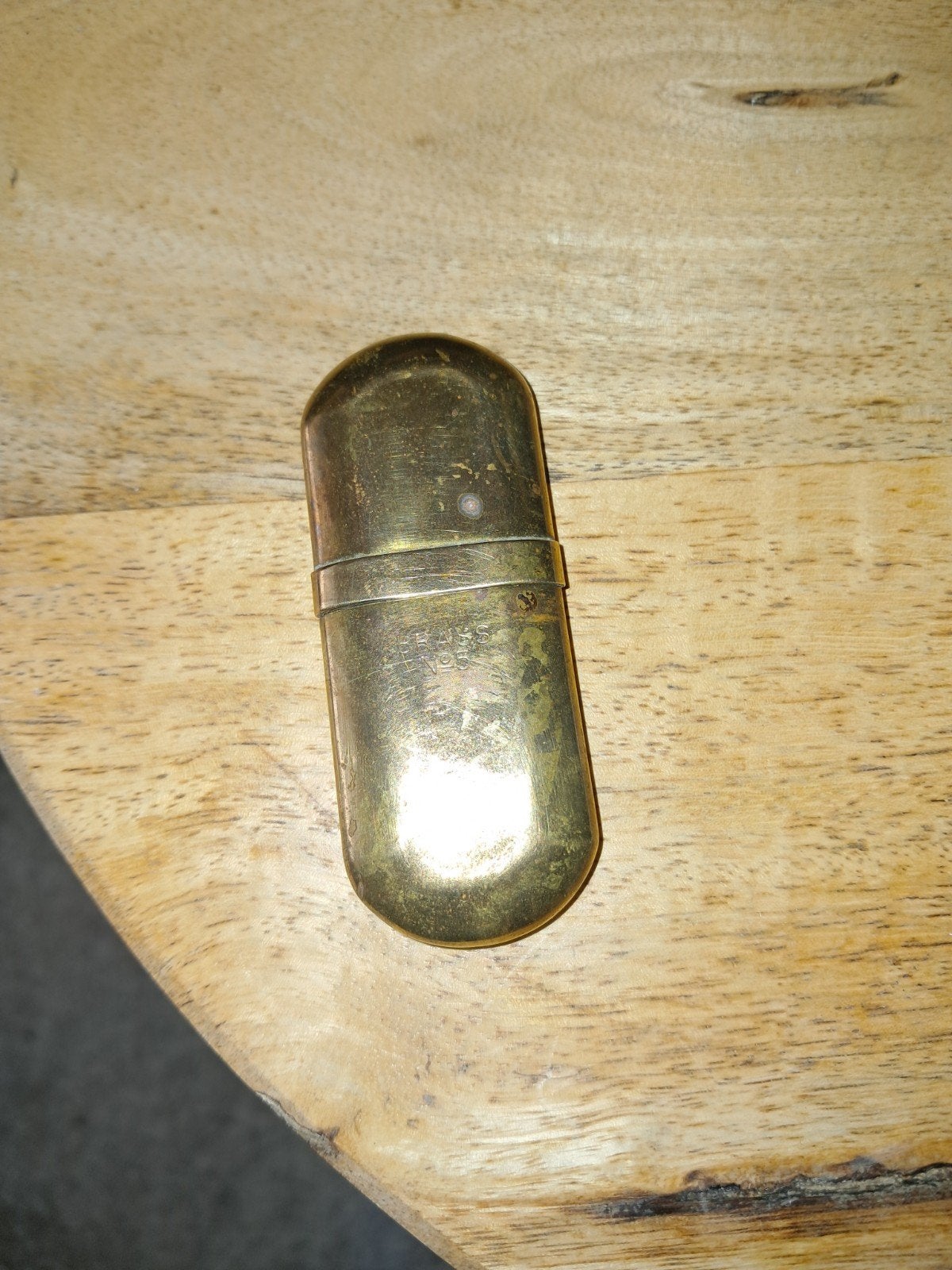 Antieke Brass no 5 aansteker, Ophalen of Verzenden, Gebruikt, Aansteker