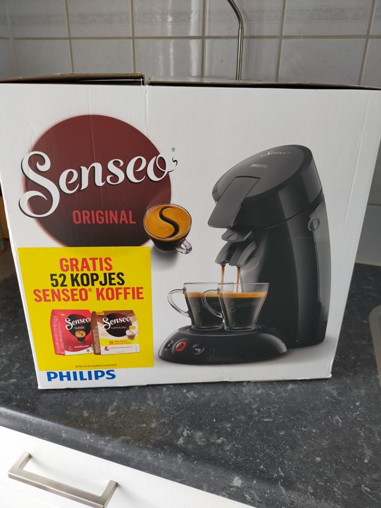 Philips Senseo Original Koffiepad machine, Ophalen, 2 tot 4 kopjes, Koffiepads en cups, Afneembaar waterreservoir