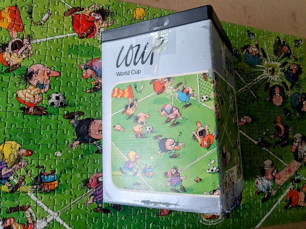 Vintage HEYE LOUP Puzzel/World Cup/70s, Ophalen of Verzenden, 500 t/m 1500 stukjes, Gebruikt, Legpuzzel