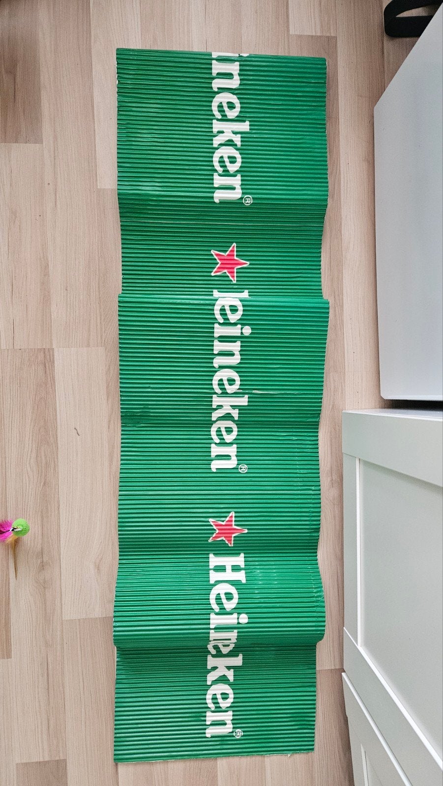 Papieren / kartonnen Heineken plaat, Ophalen of Verzenden, Gebruikt, Overige typen