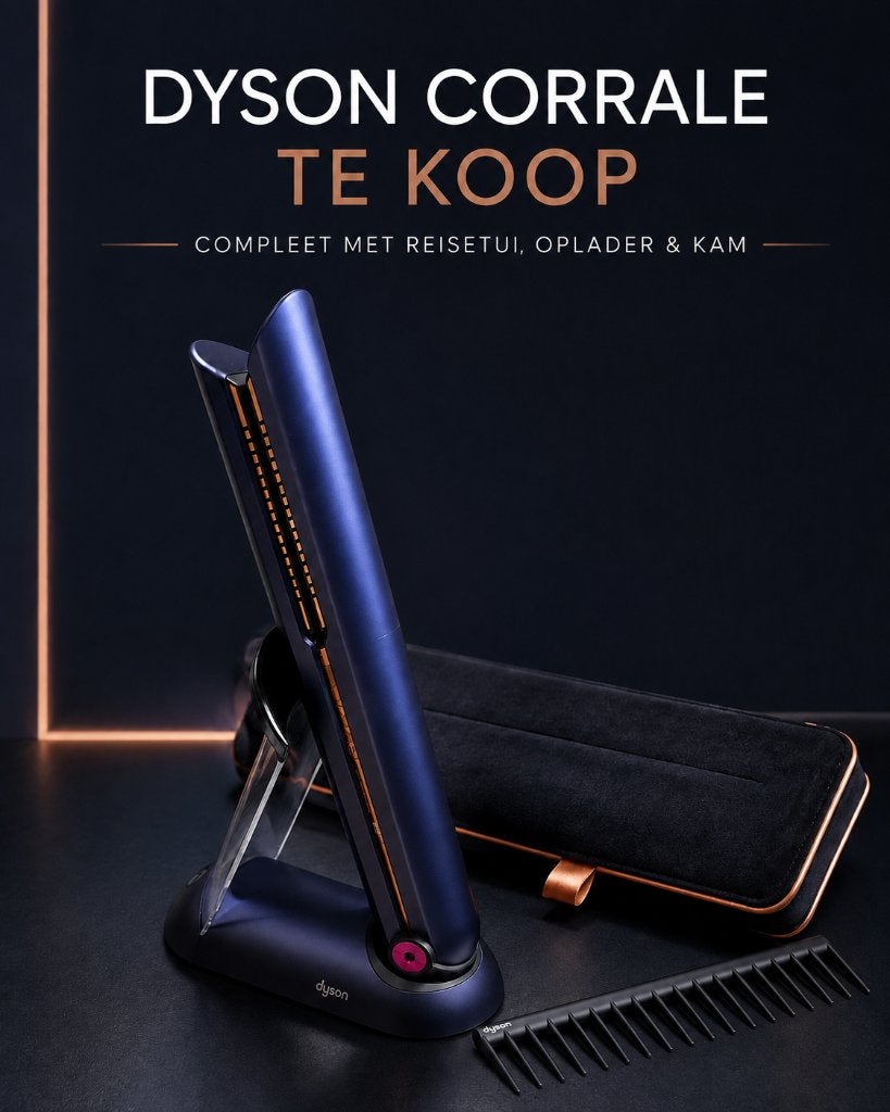 Dyson Corrale stijltang Vinca Blauw/Rosé – Nieuwstaat, Ophalen of Verzenden, Nieuw, Krultang of Stijltang