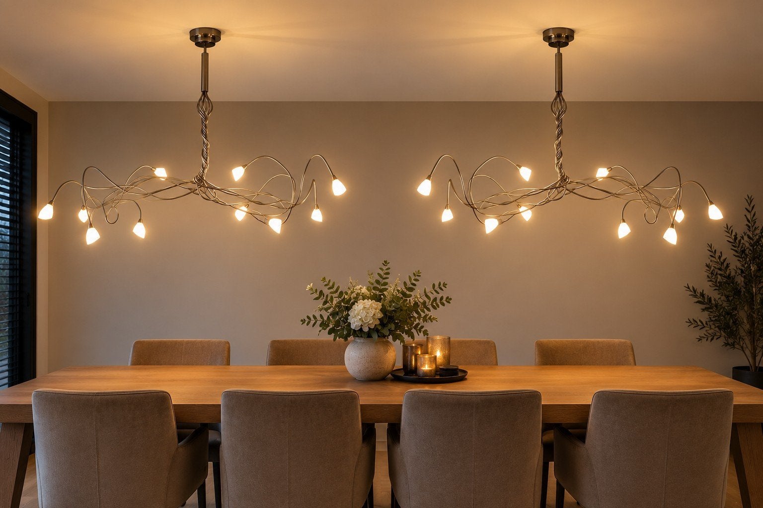 Design kroonluchter hanglamp Copiny Design - 10 halogeen lic, Ophalen, Design modern industrieel trendy, Zo goed als nieuw, G4