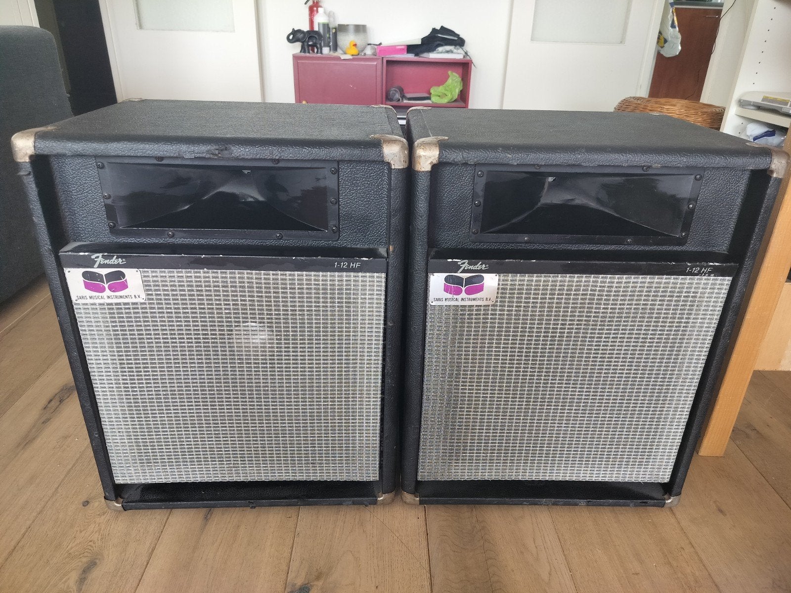 Fender 1-12HF Gitaar Speakerkast (2 stuks beschikbaar), Ophalen, Gebruikt, Minder dan 50 watt