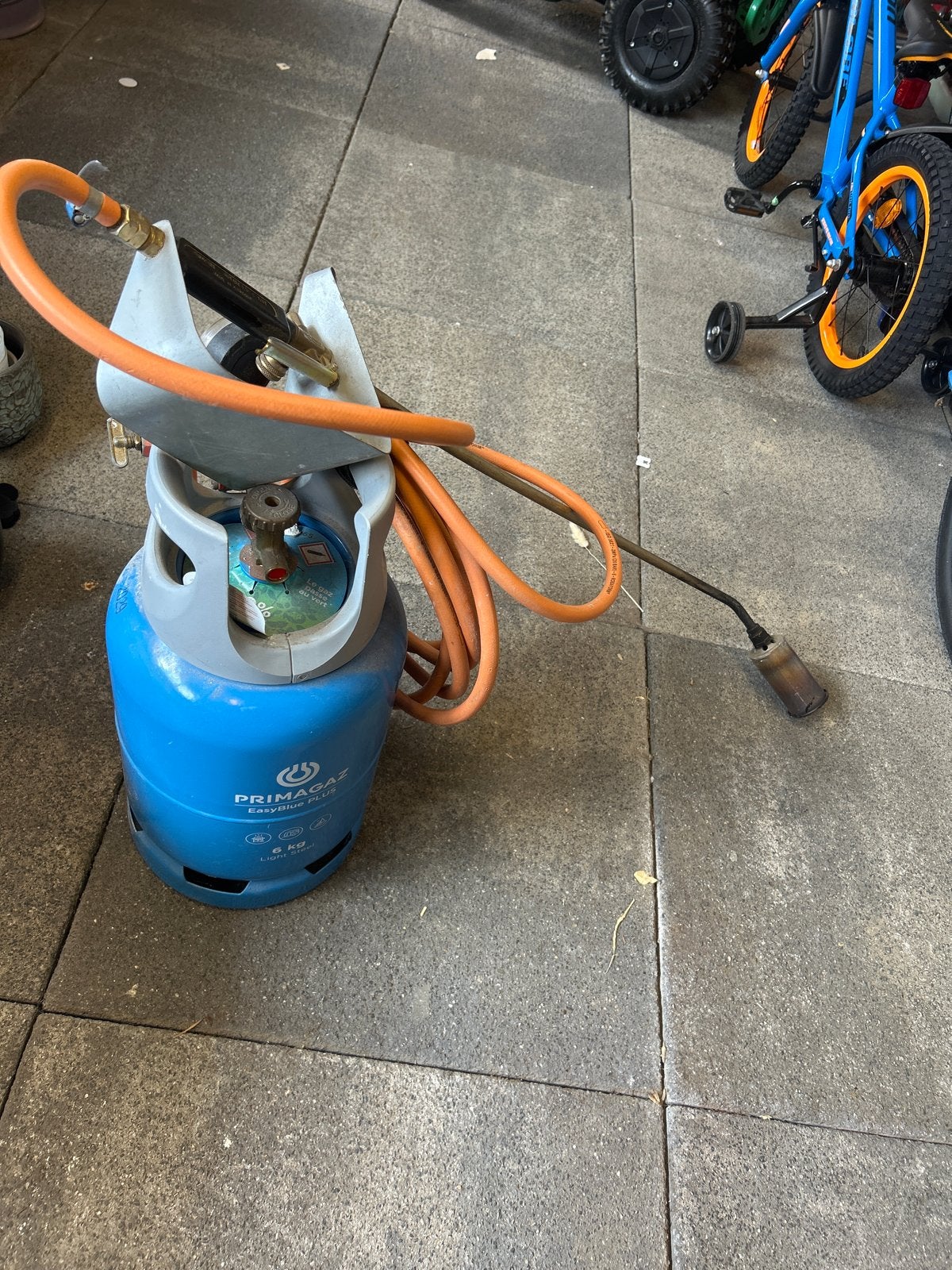 Dakbrander / onkruidbrander met gasfles, Ophalen, Gebruikt