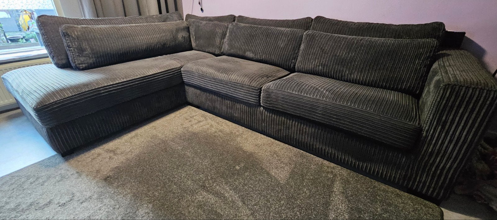 Grote nette Hoekbank 330x230, Huis en Inrichting, Ophalen, Zo goed als nieuw, Stof
