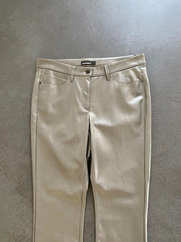 K313 Cambio maat 44=L leer-look broek grijs Ray, Cambio, Maat 42/44 (L), Ophalen of Verzenden, Zo goed als nieuw