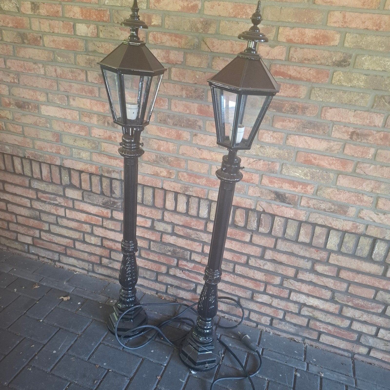2 Prachtige Gietijzeren Lantaarns - Zo Goed Als Nieuw, Antiek en Kunst, Antiek | Lampen, Ophalen