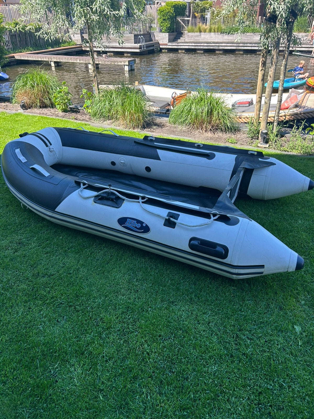 Hibo rubberboot 2.70 met Tohatsu 5 pk motor, Watersport en Boten, Ophalen, Aluminium, Gebruikt, Peddels