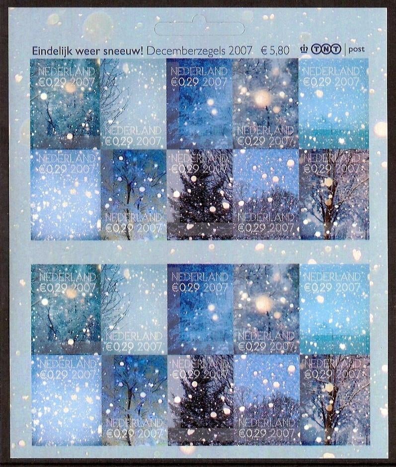 Nederland NVPH nr V2530/9 postfris Decemberzegels 2007, Postzegels en Munten, Ophalen of Verzenden, Na 1940, Postfris
