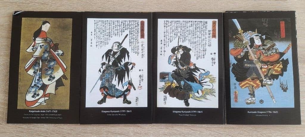 verzameling Samurai 4 stuks polystone, Verzenden, Nieuw, Overige typen