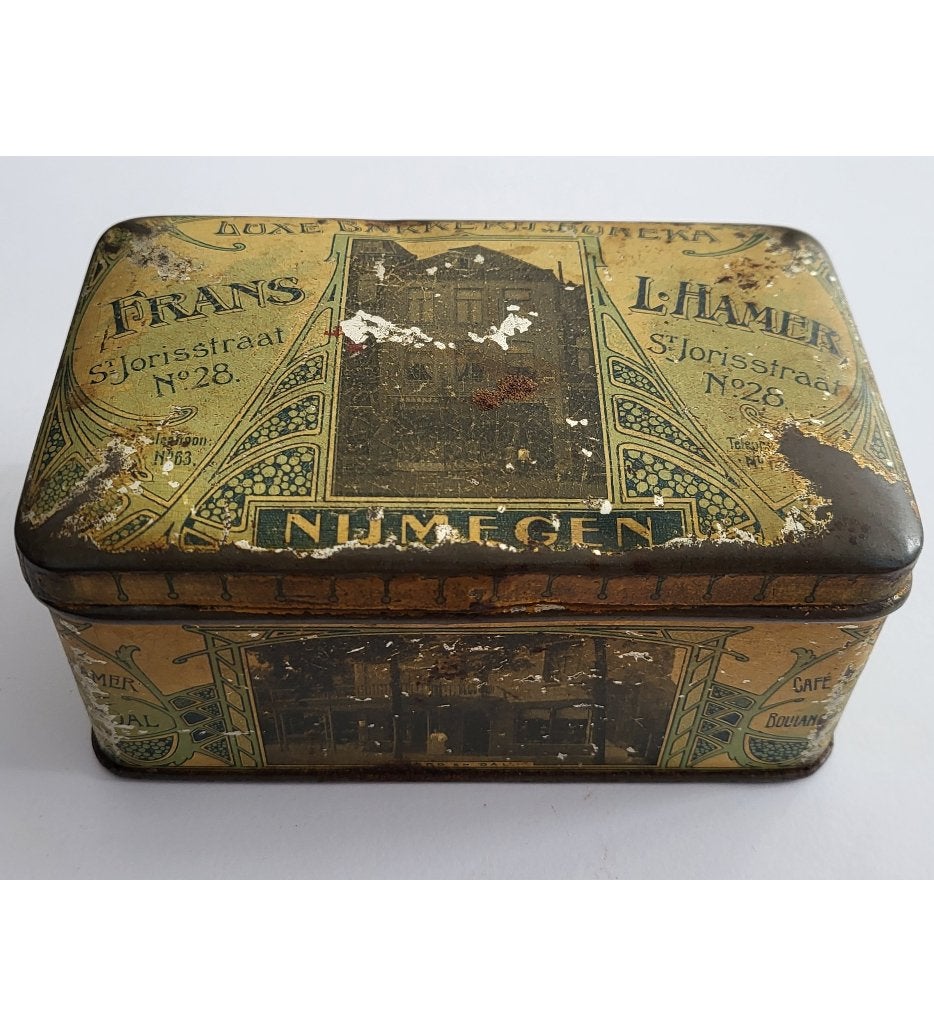 LUXE BANKETBAKKERIJ EUREKA 1900–1915 Antiek Blik, Ophalen of Verzenden, Gebruikt, Overige