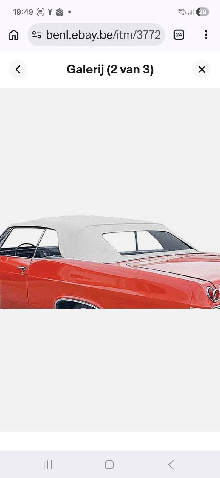 Nieuwe Robbins Cabriokap Wit/Zwart 1961-1964 Impala Cadilla, Ophalen of Verzenden, Nieuw, Buick