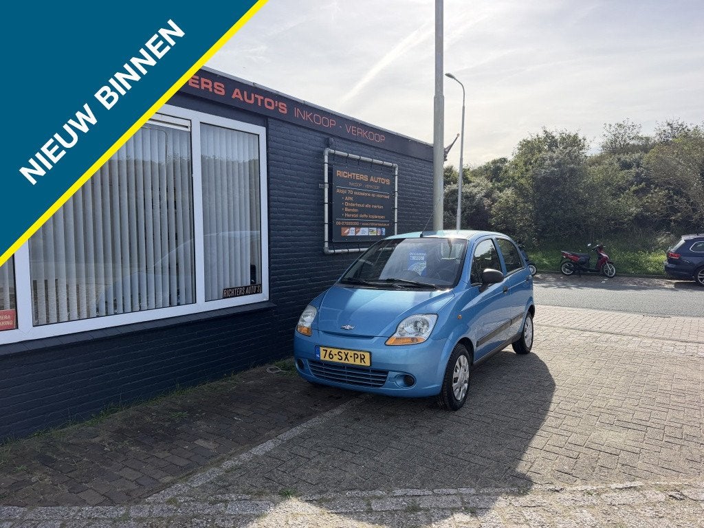 Chevrolet Matiz 0.8 Breeze 10x op voorraad, Auto's, Voorwielaandrijving, Stof, Zwart, Blauw