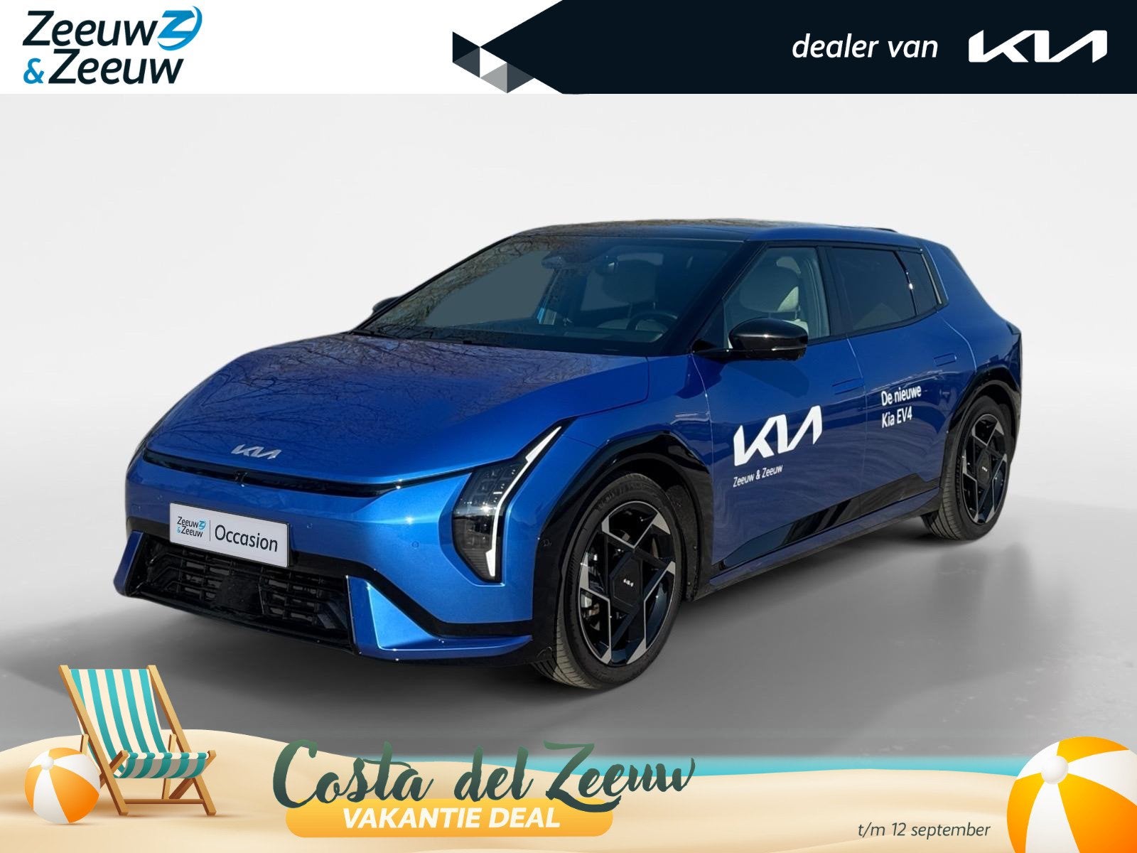 Kia EV4 GT-PlusLine 81.4 kWh | *DEMO Direct leverbaar* | Nav, Auto's, 510 min, Zwart, Blauw, 33 min