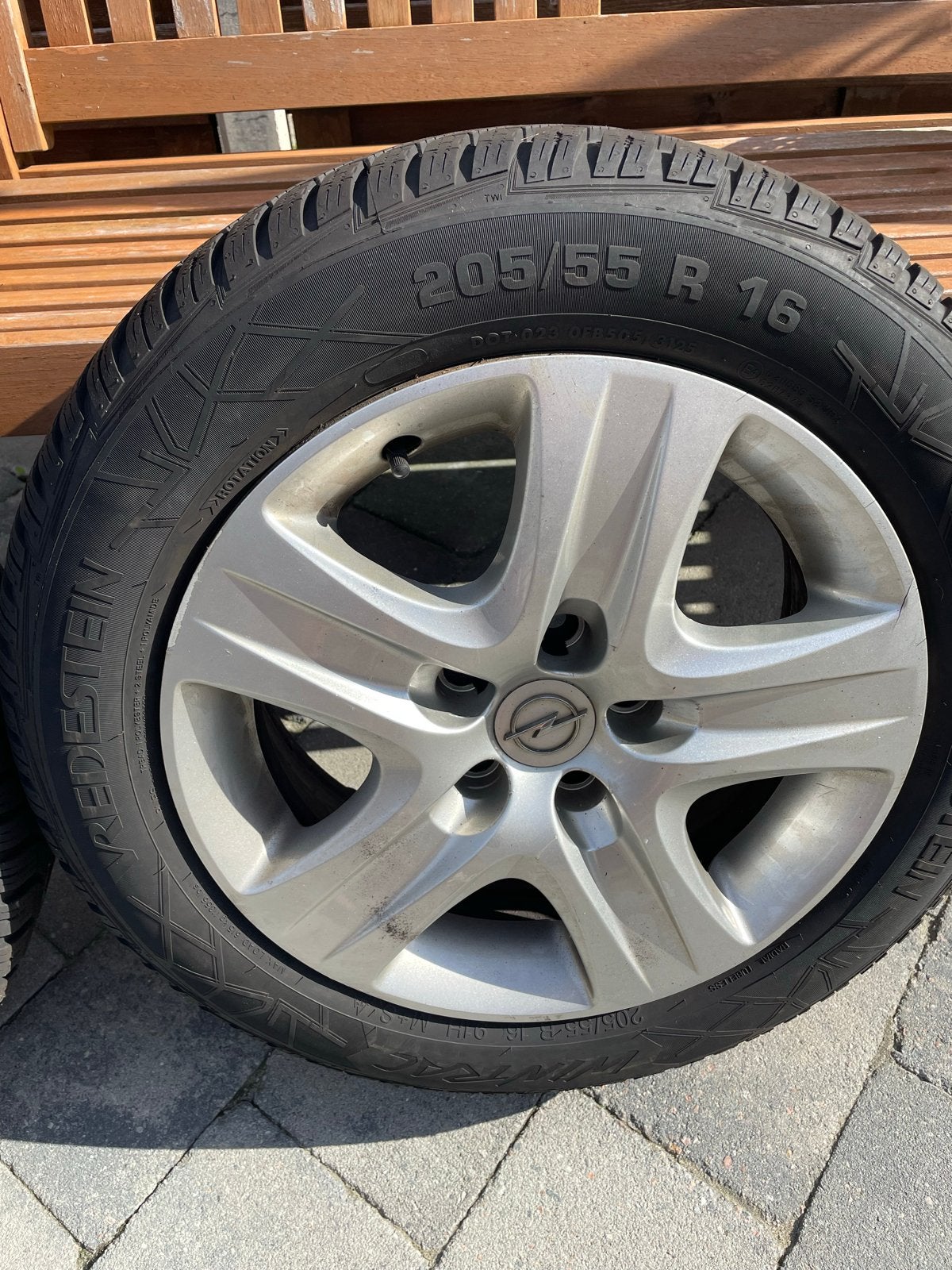 Vredestein winterbanden 205/55 R16 met TMPS sensoren, Ophalen, Gebruikt, 16 inch, Band(en)